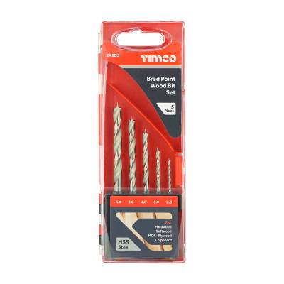 Timco 5PC WOOD DRILL SET 2-3-4-5-6MM...